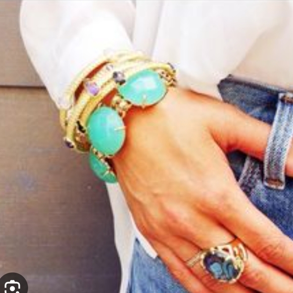 Kendra Scott Cassie Statement Bracelet Emerald Green - Picture 12 of 12